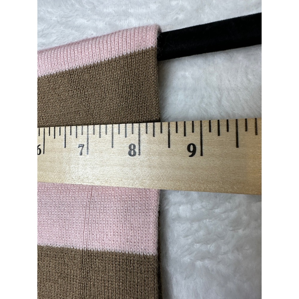 Aeropostale Scarf OS Pink Brown Striped Y2K Knit Acrylic 0997 - Picture 6 of 8